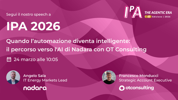 OT Consulting e Nadara a IPA 2026: dall'automazione robotica all’AI