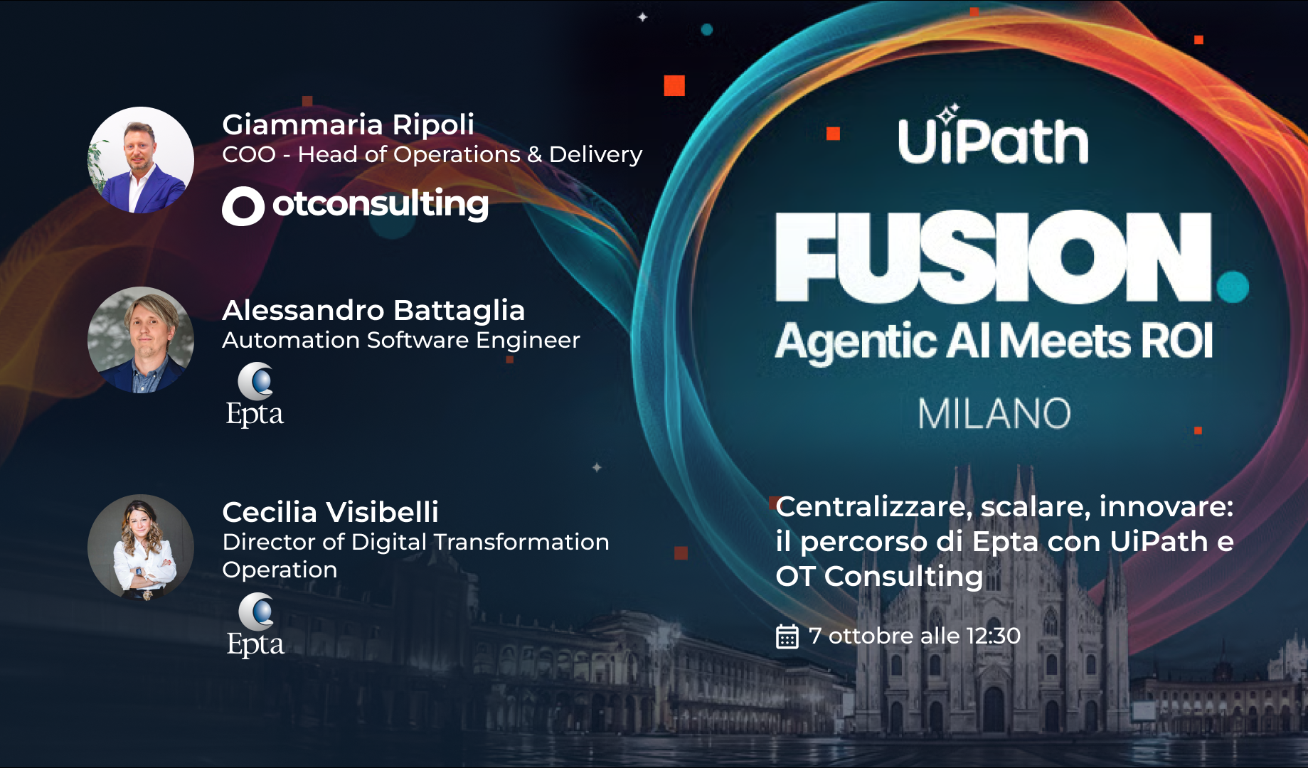 OT Consulting ed EPTA a UiPath FUSION Milano, dove l'Agentic AI converge con il ROI