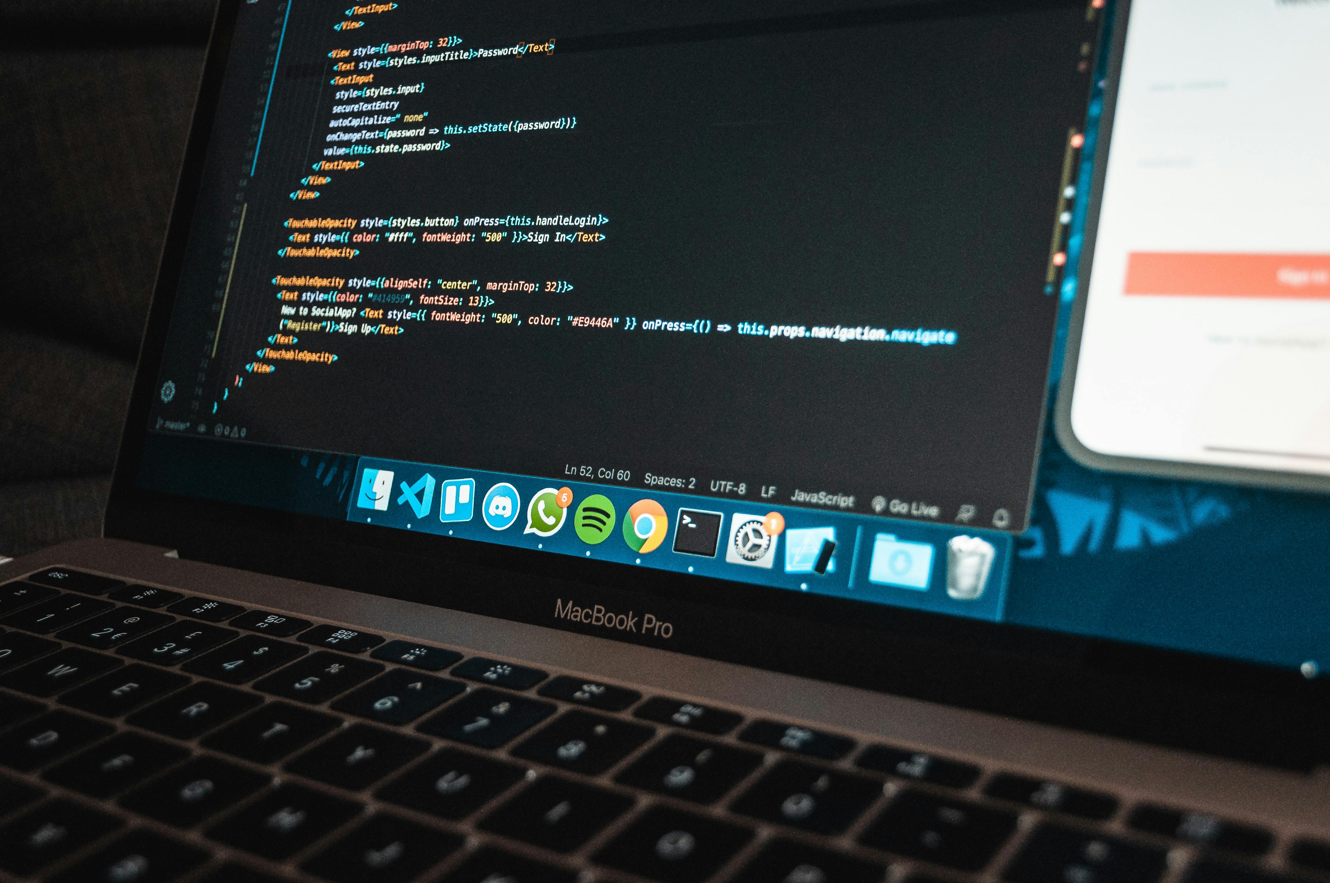 Codice su computer