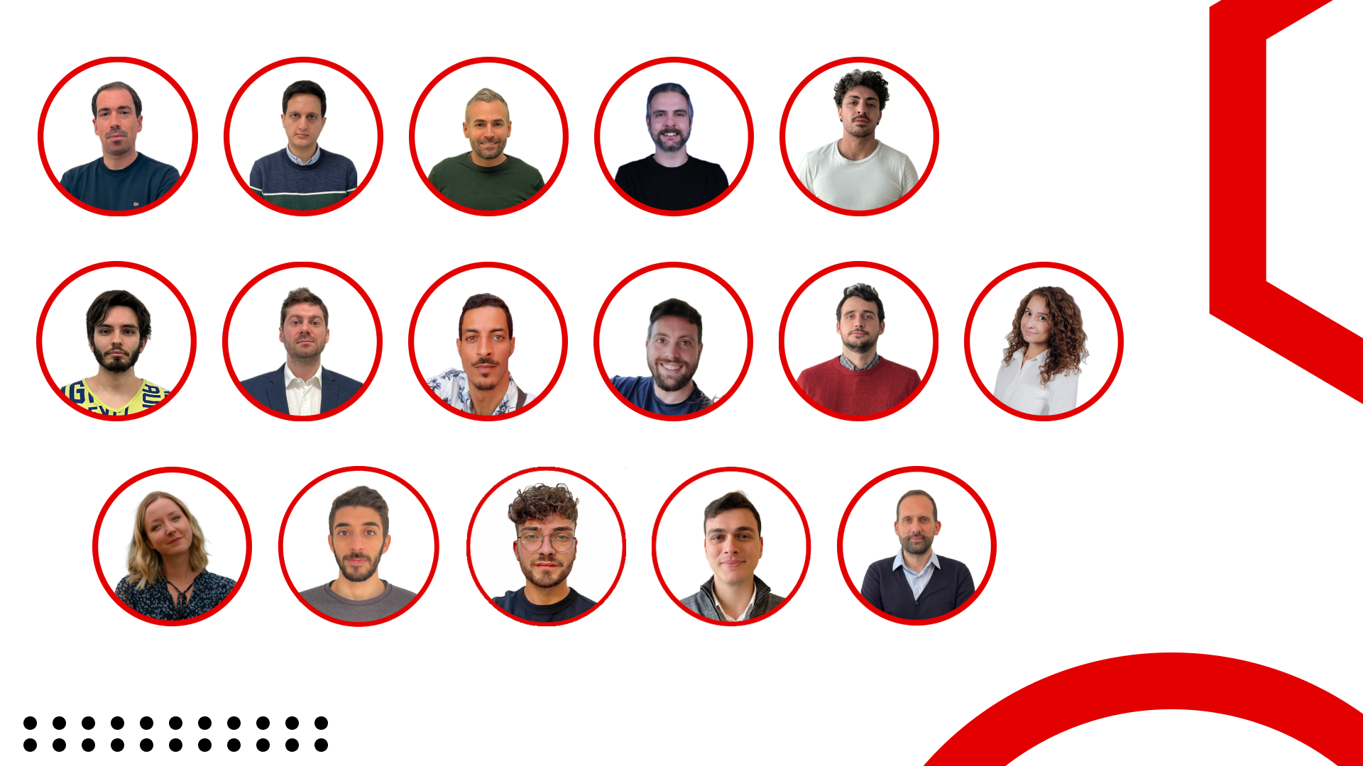 Foto dei membri del team